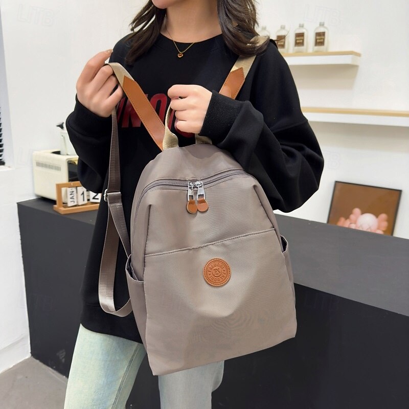 Women's Minimalist Nylon Backpack – Lightweight Small Daypack for Work, Travel and Everyday Use2