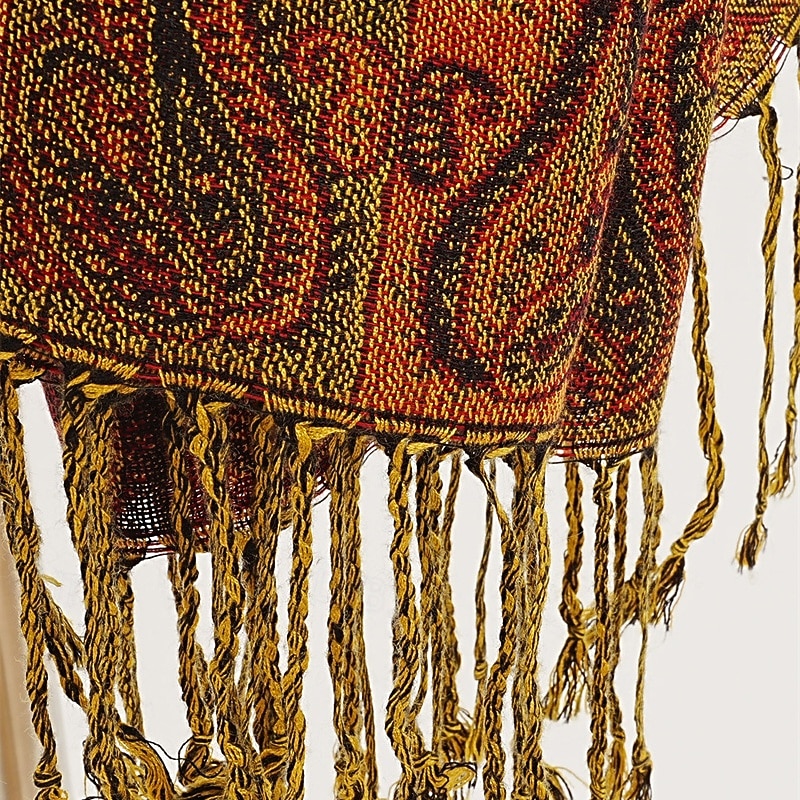 Women's Rectangle Scarf Women's Shawls & Wraps Street Daily Date Wine Blue Purple Scarf Print4