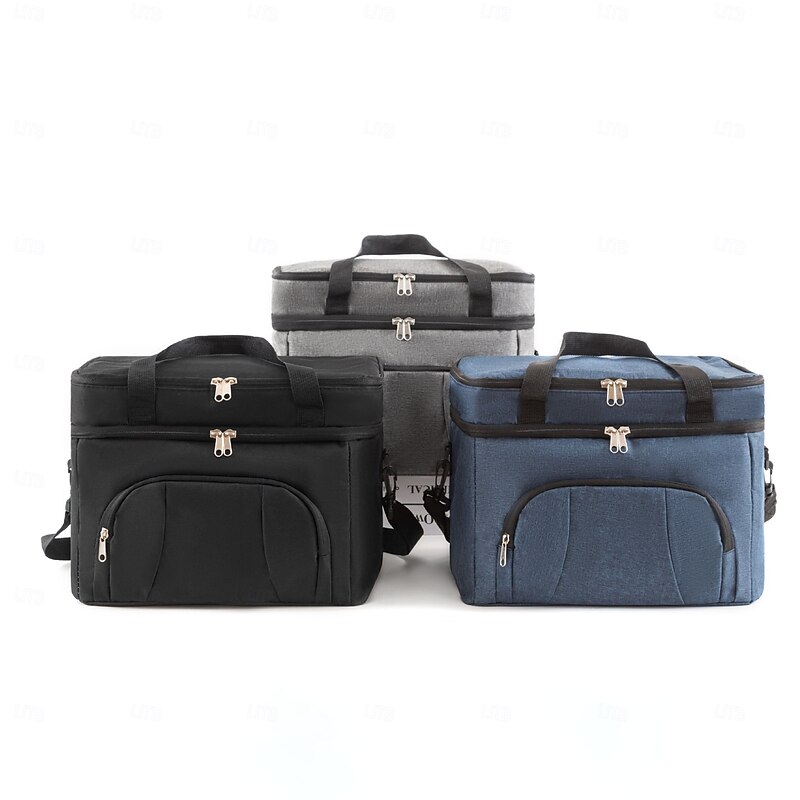 Lunch Bag for Women and Men for Back to School Office Picnic Hiking Beach Double Layer Large Capacity Insulated Cooler Tote Portable Outdoor Picnic and Work Lunch Box Bag4