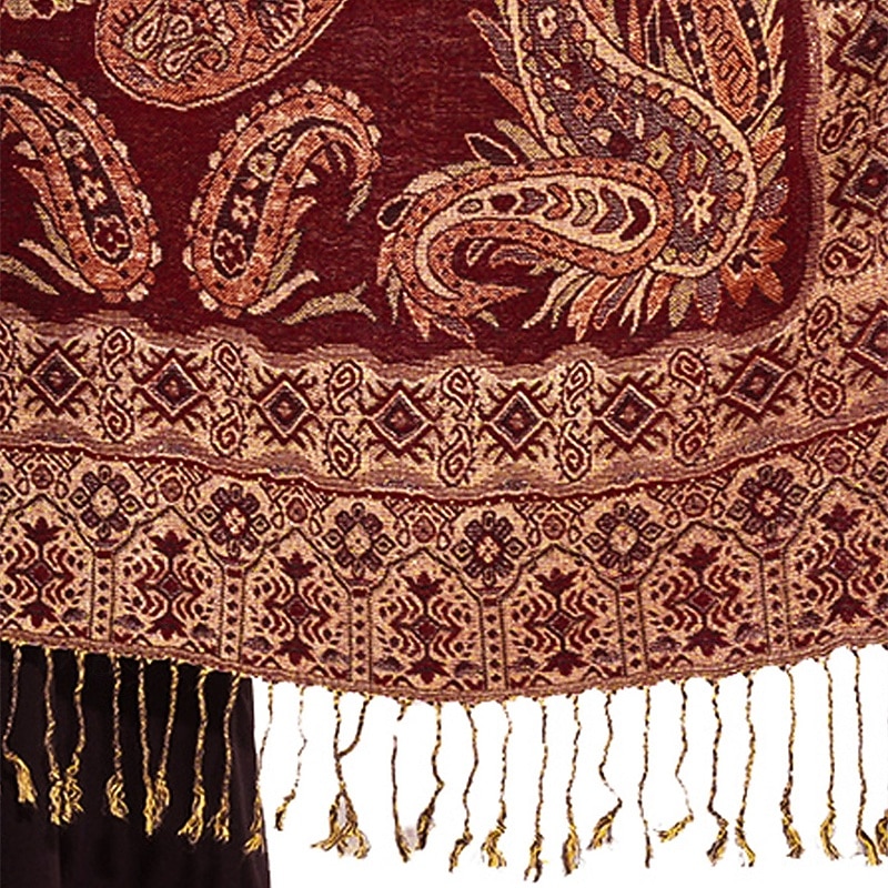 Women's Rectangle Scarf Women's Shawls & Wraps Street Daily Date Wine Blue Purple Scarf Print3