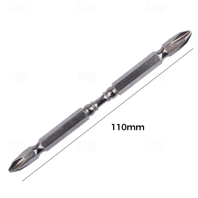 Electric Dual Head Phillips Screwdriver Magnetic Drill Bit Strong Grip Single Head Windmill Style D1 Steel Double Ended PH2 Cross Screwdriver Bit for Precision Work - Main Image