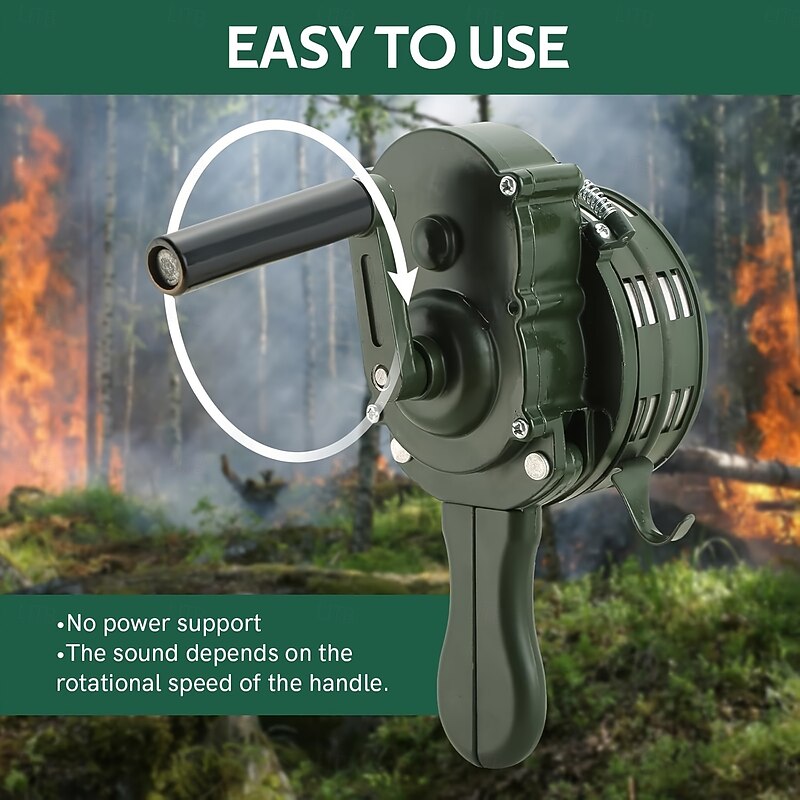 1pc Hand-Crank Alarm - Foldable Emergency Security Alert for Home, Camping & Mining - No Batteries Needed, Portable Loud Siren for Indoor/Outdoor Safety, Alarm System for Home, Indoor Outdoor Alert4