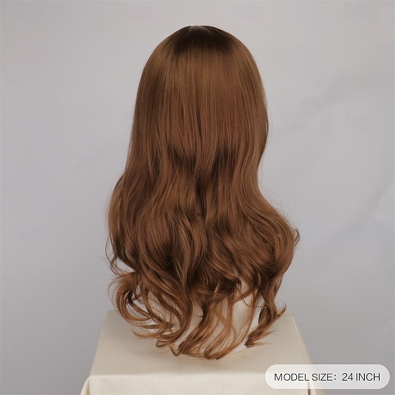 M3gan Deep Brown Megan Wig Evil Killer Long Loose Natural Wavy Maegan Cosplay Wigs for Women Middle Parted3