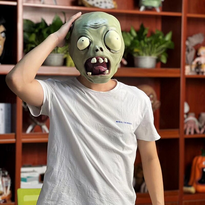 Zombie Halloween Mask Plants vs Zombies Horror Scary Full Face Adults' Men's Women's Unisex Halloween Performance Party Easy Halloween Costumes Dress Up2