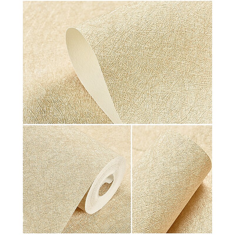 Wallpaper 3D Solid Color Self-Adhesive Non-Woven, 950 x 53 cm (374" x 20.9"), Peel and Stick Removable Wall Mural for Bedroom, Living Room, Study, Home Decor3