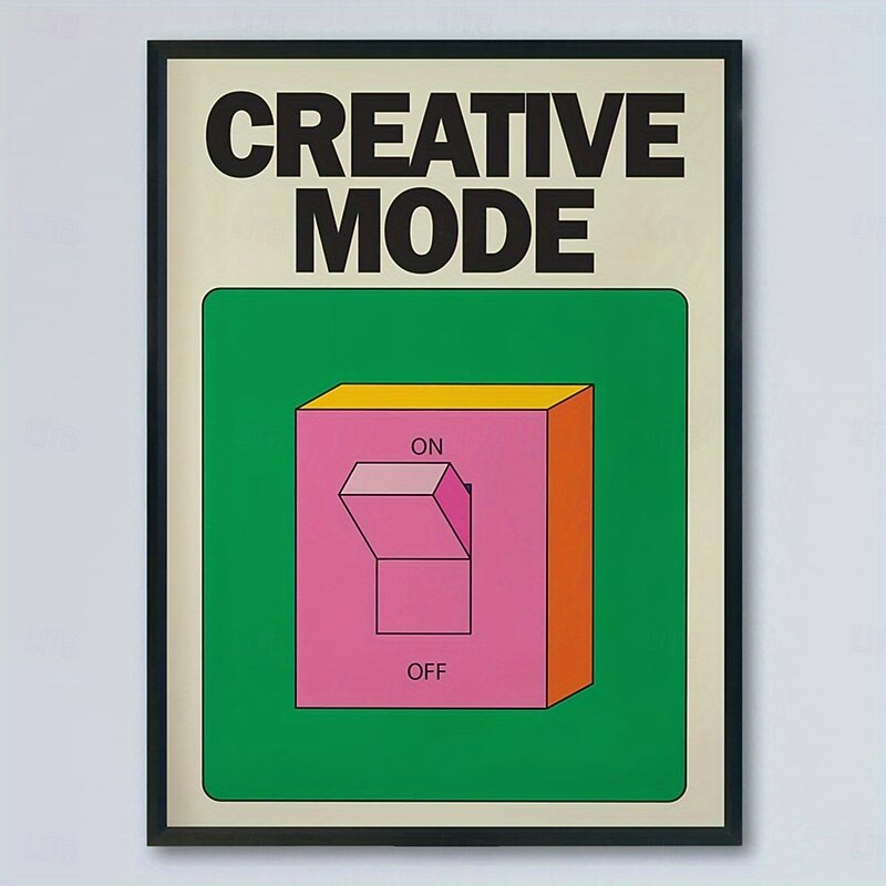 Retro Art Deco Alphabet Canvas Poster Modern Frameless Wall Hanging Decor Creative Mode Art Print for Living Room Bedroom Home Office Indoor Letter Print Wall Art - Ink Medium2