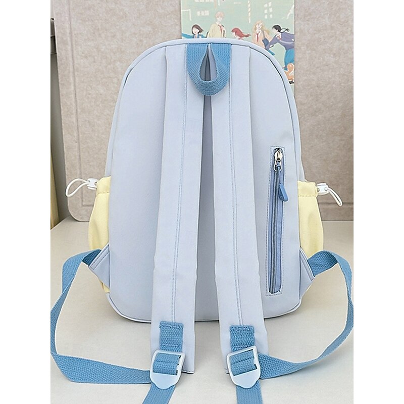 Kid's Kawaii Cat Ear Backpack with Drawstring Pouch – Large Capacity Pastel School Bag for Girls and Teens4