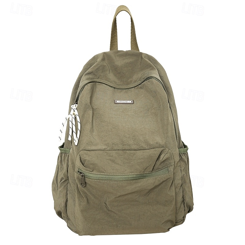 Back to School Lightweight Canvas Backpack for Teens – Unisex Casual Travel Daypack with Large Capacity and Front Pockets4