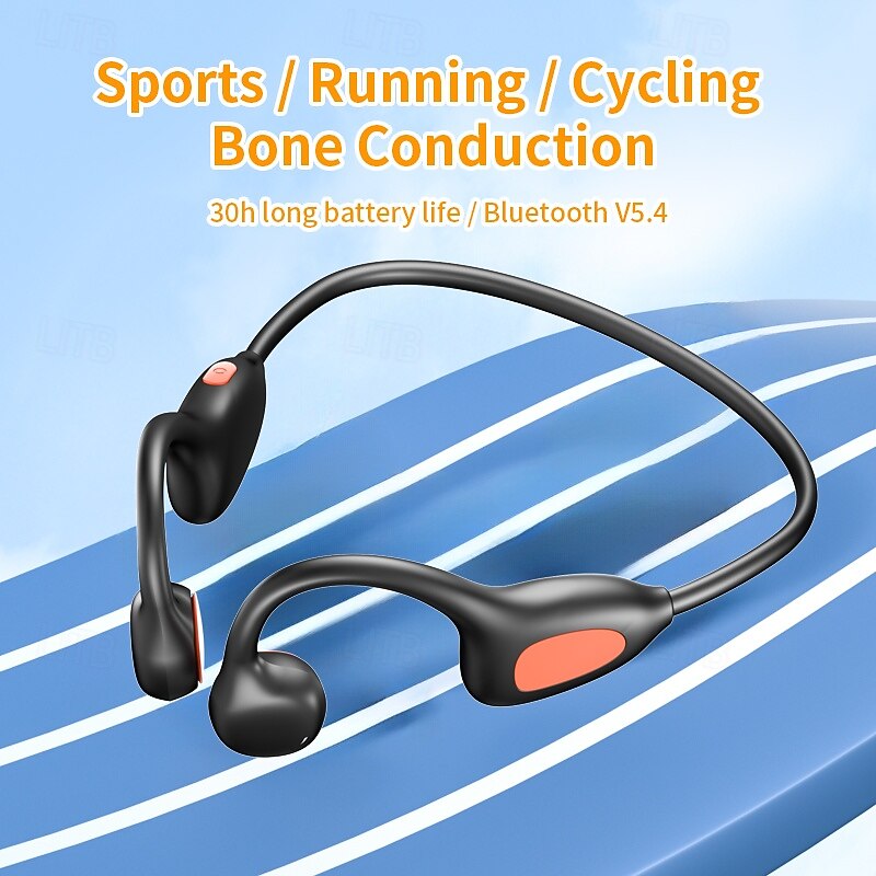 Bone Conduction Headphones 16 Hours Of Playback Time Open Ear Headband Wireless Earbuds Ipx6 Waterproof Sports Headphones With Microphone For Running Cycling3