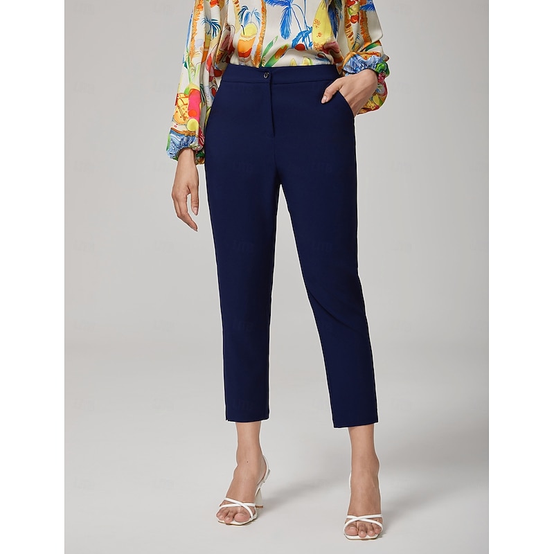 Women's Unisex Trousers Ankle-Length Elegant Casual Casual Dark Blue Summer Spring Autumn / Fall XS S M