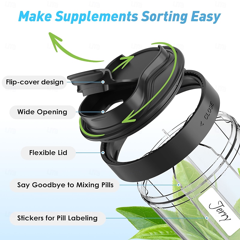 7 Grids Large Capacity Pill Container Storage Tablet Vitamins Medicine Fish Oils Portable Travel Holder Medication Dispenser Box4