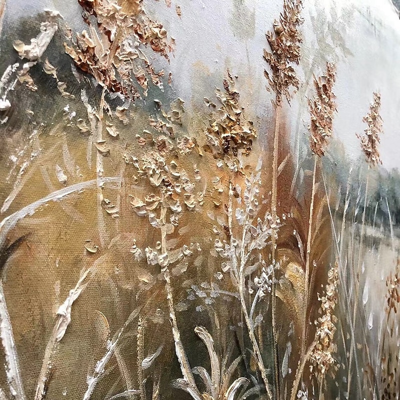 Mintura Handmade Autumn Reeds Oil Paintings On Canvas Wall Art Decoration Modern Abstract Flower Landscape Picture For Home Decor Rolled Frameless Unstretched Painting3