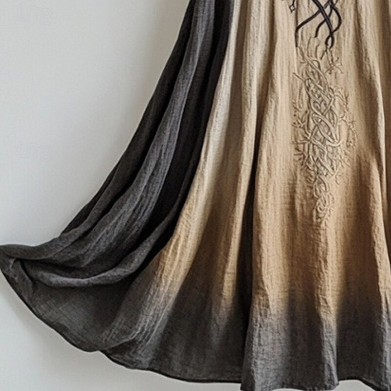 Women's Midi Dress Casual Dress Swing Dress Summer Dress Boho Dress Vintage Fashion Daily Beach Weekend Regular Fit Tree Sleeveless Crew Neck Khaki Summer Spring3