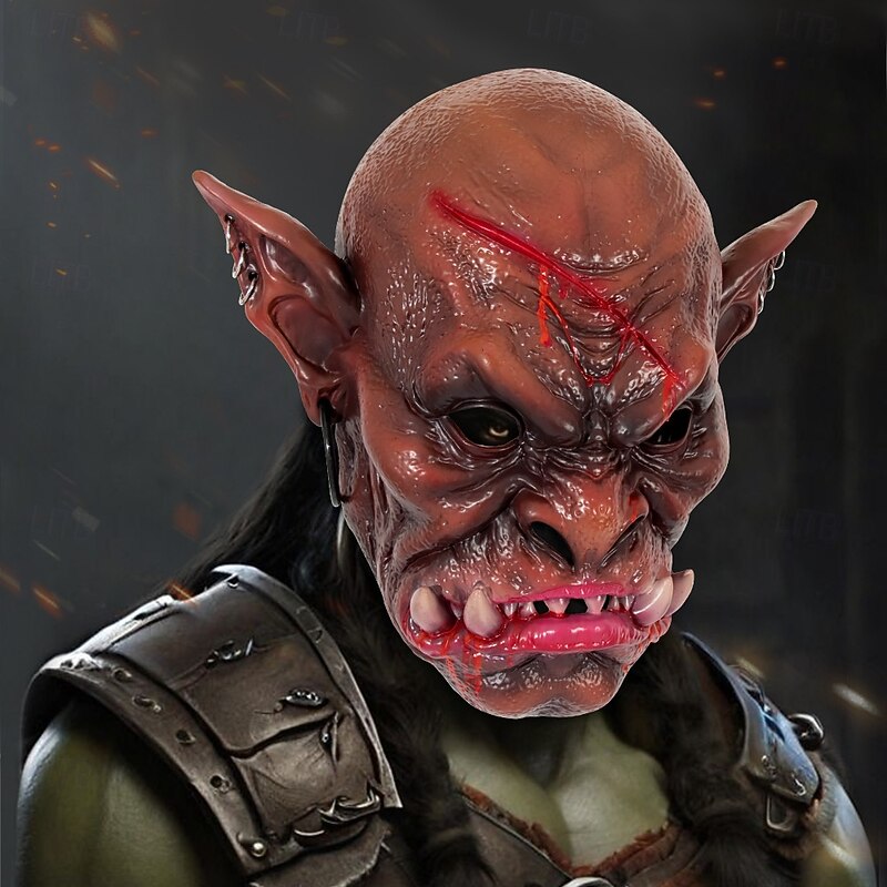 Monster Devil Orc Halloween Mask Realistic Mask Horror Scary Full Head Adults' Men's Halloween Carnival Performance Party Easy Halloween Costumes Dress Up2