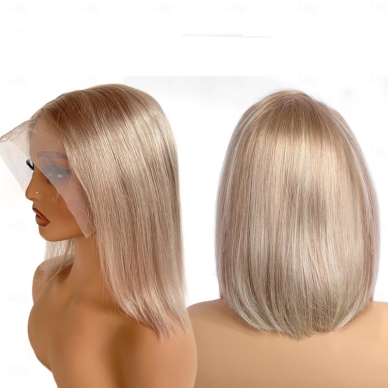 Human Hair 13x6 Lace Front 13x4 Lace Front Wig Free Part Brazilian Hair Straight Light Brown Multi-color Wig 130% 150% 180% Density with Baby Hair Highlighted / Balayage Hair 100% Virgin Glueless4