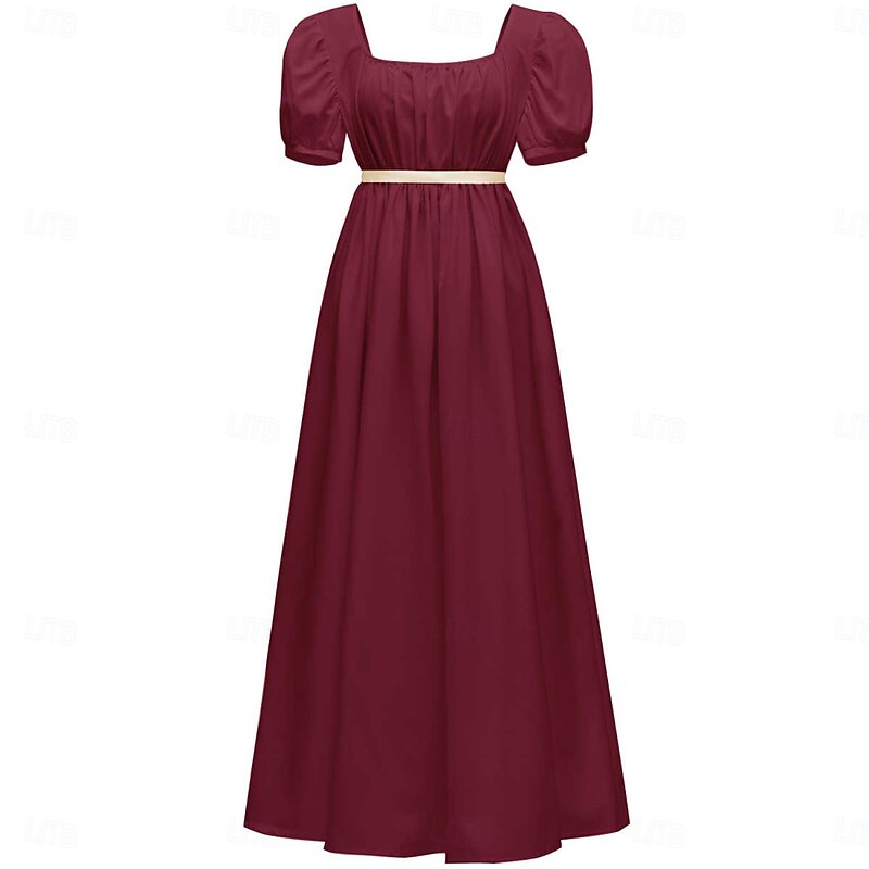 Medieval Renaissance 18th Century Empire Waist Dress Regency Inspired Dress A-Line Square Neck Fancy Dress Women's Fantasy Halloween Carnival Vacation Casual Daily LARP Adults Dress4