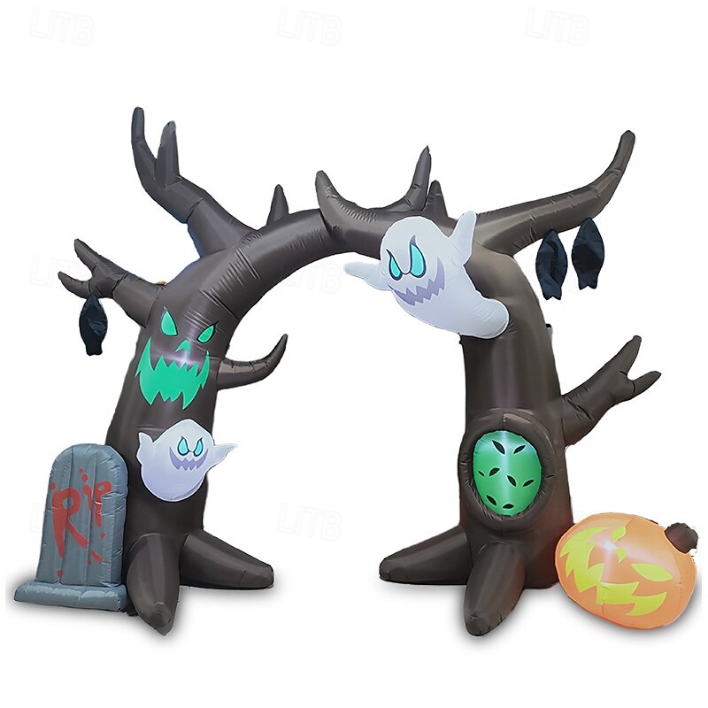 2.4 Meters Halloween Inflatable Scary Tree Archway Decoration Courtyard LED Light-Emitting Decorations Ornaments2