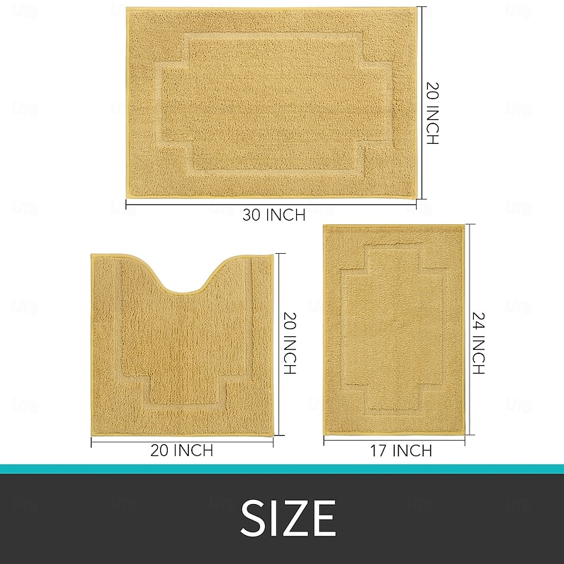 Rectangular 3/5" (1.5 cm) Doormats Machine Made Polyster Non Skid Classic Solid Color2