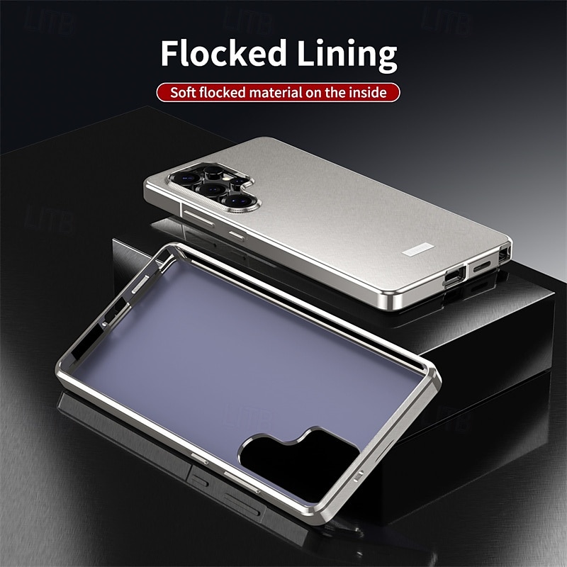 Phone Case For Samsung Galaxy Back Cover Detachable Magnetic Shockproof PC Metal3