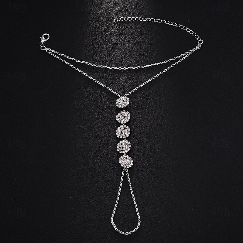 Women's Ring Bracelet / Slave bracelet Retro Ball Precious Vintage Personalized Luxury Rhinestone Bracelet Jewelry Silver / Gold For Gift Daily Engagement3