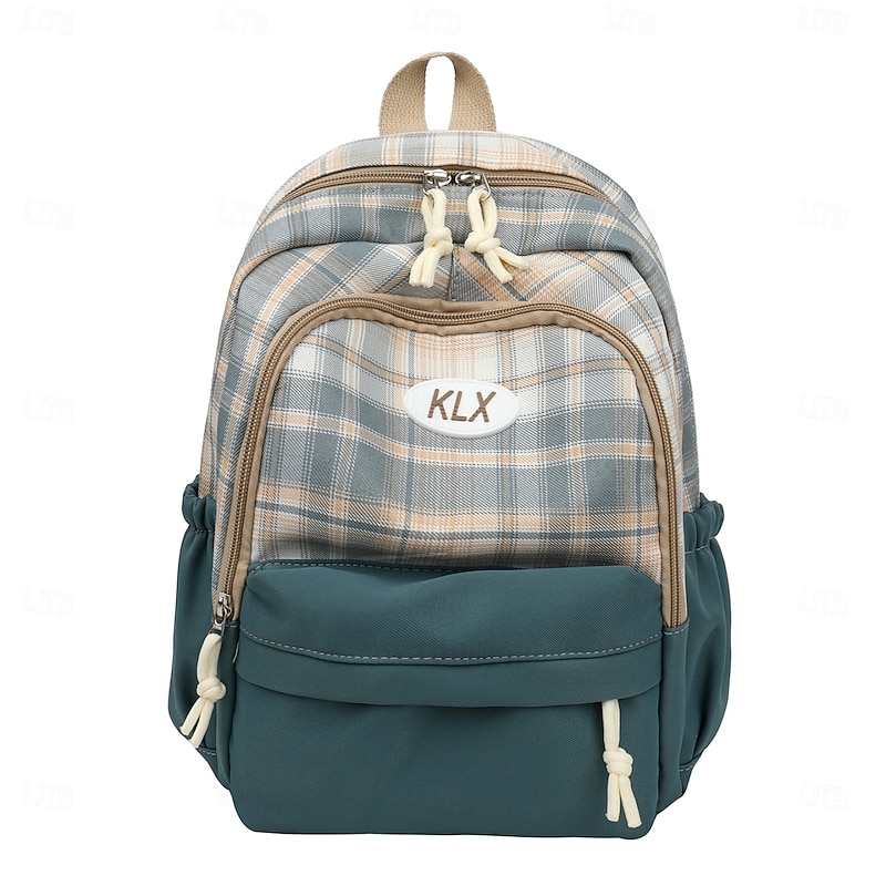 Plaid School Backpack for Girls – Cute Large Capacity Bookbag with Multi-Pockets for Back to School, Elementary & Middle School4