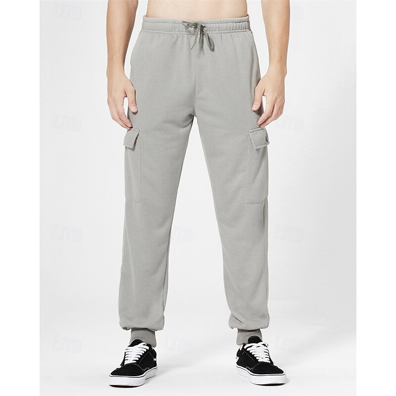 Men's Sweatpants Joggers Trousers Cargo Sweatpants Pocket Elastic Waist Drawstring Camouflage Comfort Sports Outdoor Daily Fashion Casual ArmyGreen Khaki Micro-elastic2