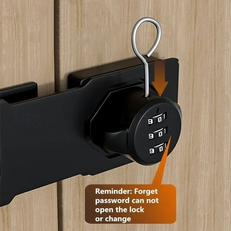 Anti Theft Cabinet Password Locks, Door Lock for Cabinets Drawers Shoe Cabinets Sliding Double Doors Wardrobe Secure Combination Lock for Home Safety