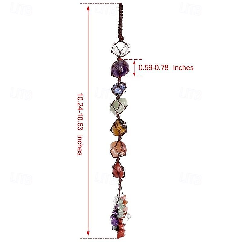 Irregular Gemstone Hanging Ornament Natural Crystal Pendant Decoration for Home Office Car Rearview Mirror Energy Healing Stone Charm Unique Decorative Hanging Accessory3