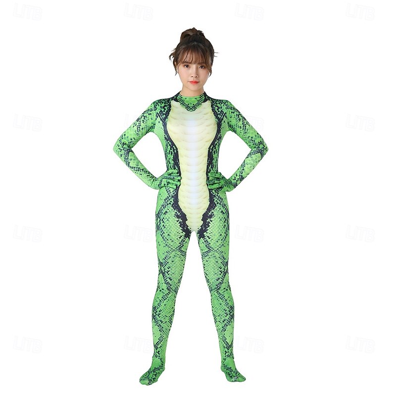 Zentai Suits Catsuit Skin Suit Printing Animal Carnival Costume Full Body Suit Men's Women's Boys' Cosplay Halloween Leopard Print Lycra Spandex Costume for Party Halloween Halloween Masquerade Kid's