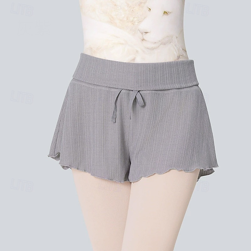 Ballet Shorts Pure Color Splicing Women's Performance Training High Polyester3