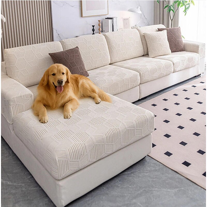 Honeycomb Pattern Water-resistant Stretch Full-Cover For Dog Magic Couch Cover Pet Friendly