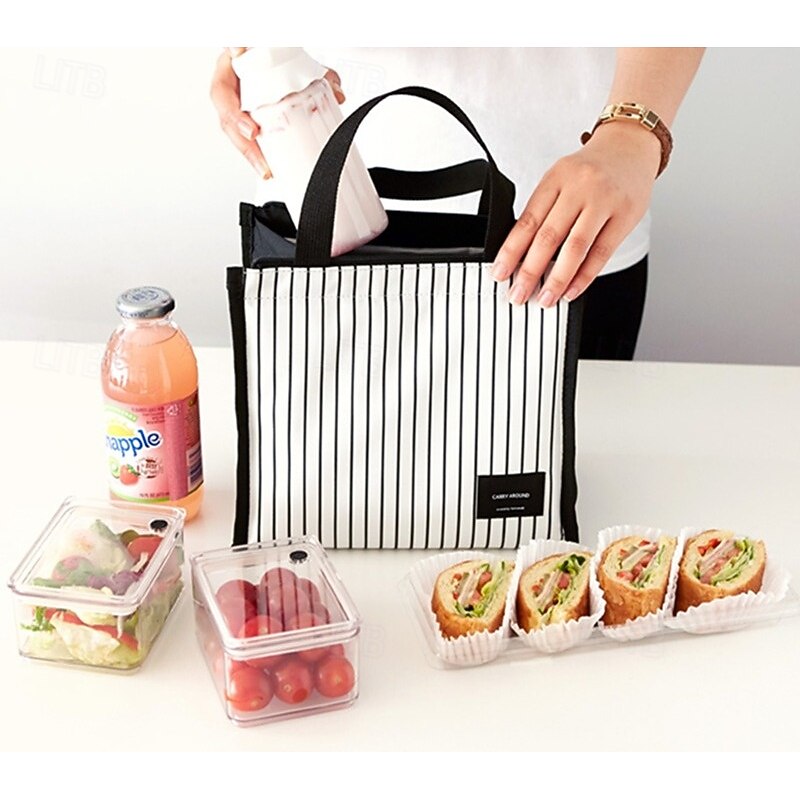 Lunch Bag for Women and Men for Back to School Office Picnic Hiking Beach Stylish Mini Insulated Tote Cooler Bag Portable Thermal Lunch Box for Daily Use4