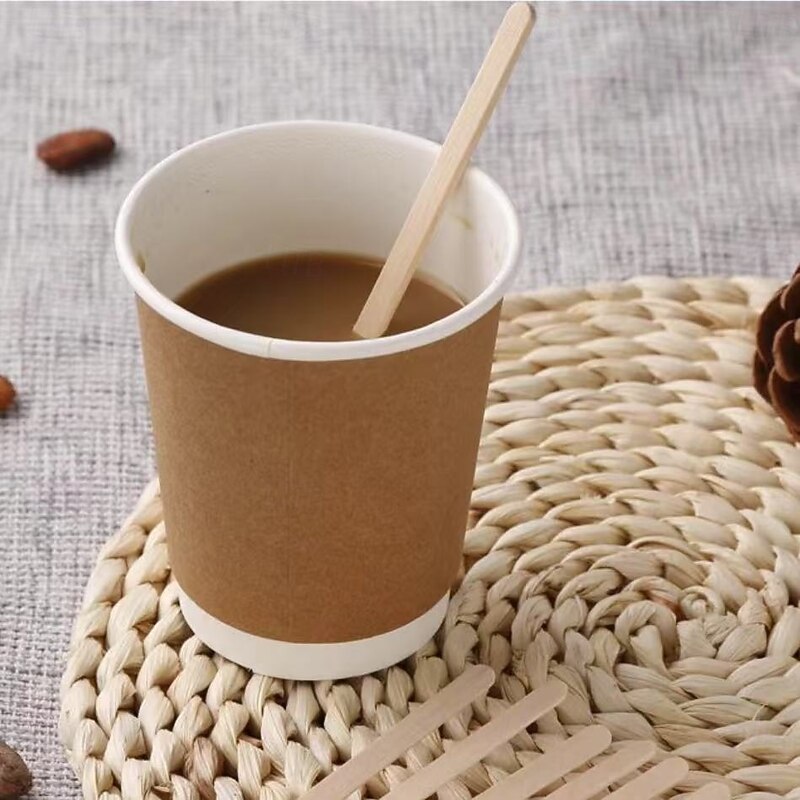 300pcs Individually Wrapped Wooden Coffee Stirrers, 140mm Disposable Drink Stir Sticks with Smooth Ends for Coffee, Tea, Cocktails, Bar, Café, Party Supplies4
