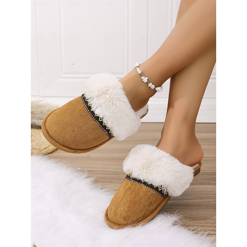 Women's Cozy Faux Fur Slippers – Indoor Winter House Shoes with Soft Fleece Lining for Home & Lounging4