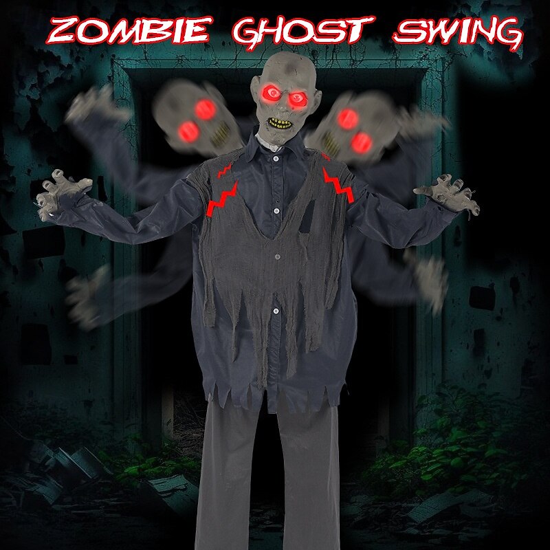New Halloween Large Zombie Swing Ghost Induction Electric Lighting Sound Sound Control Adjustable4