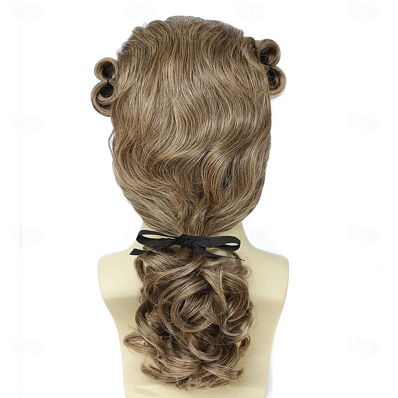 Regency Judge Colonial Long Wave Wig for Halloween Historical Colonial CostumeGeorge Washington Wig Colonial Wig4
