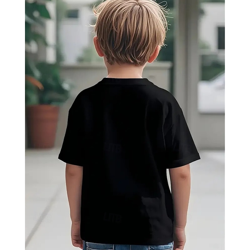 Boys' 3D Cartoon T shirt Tee Short Sleeve Summer Spring Fashion Basic Kids 4-12 Years Crew Neck Outdoor Casual Daily Regular Fit2
