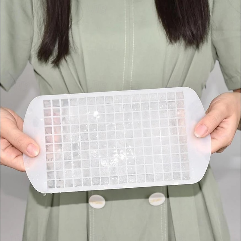 160 Grids Silicone Ice Cubes Frozen Mini Food Grade Ice Tray Small Square Ice Mold for Drinks Food Storage Easy Release Flexible Ice Cube Maker for Home3