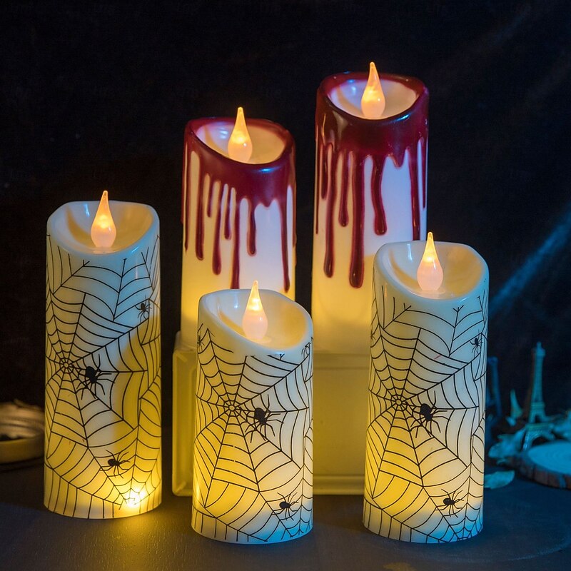 1pc LED Halloween Candle Light  Flameless Flickering Light for Party Decor2