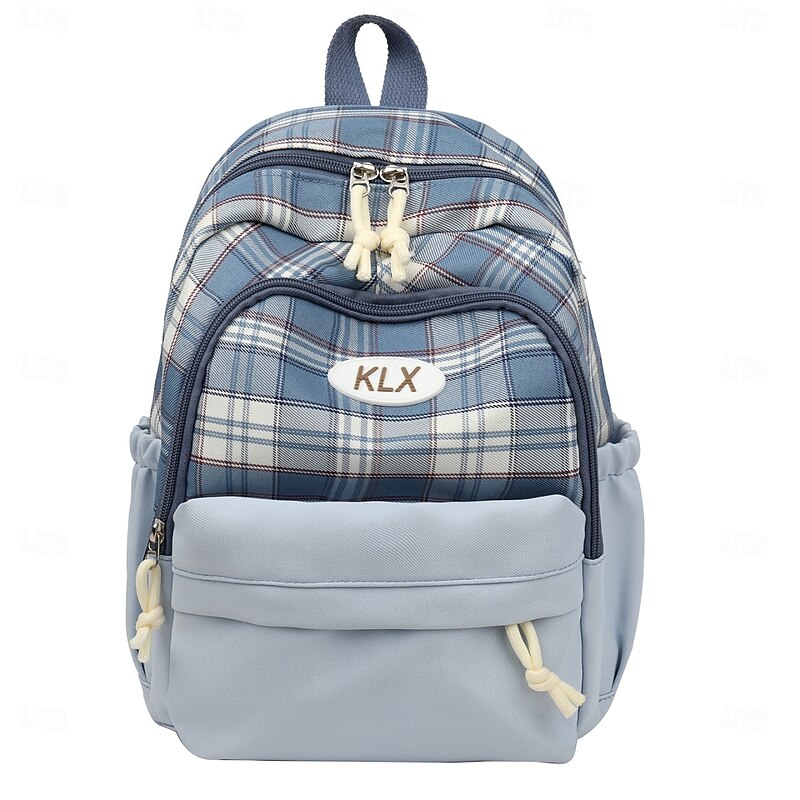 Plaid School Backpack for Girls – Cute Large Capacity Bookbag with Multi-Pockets for Back to School, Elementary & Middle School2