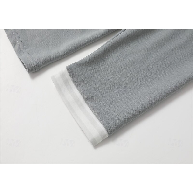 Men's Golf Shirt Street Casual Lapel Long Sleeve Basic Modern Plain Buttons Spring Fall All Seasons Regular Fit Dark Grey Burgundy Navy Blue Grey Golf Shirt4