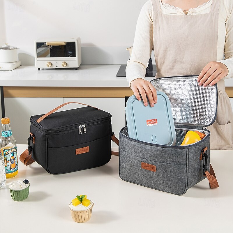 Lunch Bag for Women and Men for Back to School Office Picnic Hiking Beach Portable Insulated Tote with Thick Aluminum Foil Long Lasting Freshness Crossbody Cooler Bag4