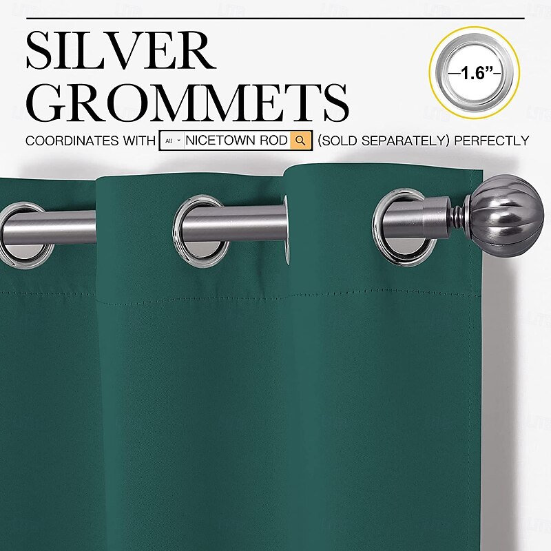 Curtain Drapes High-Density Blackout Curtain Panel  Precision Woven Thermal Insulated Drapes for Living Room & Bedroom, Light Blocking Window Treatment, Premium Quality2