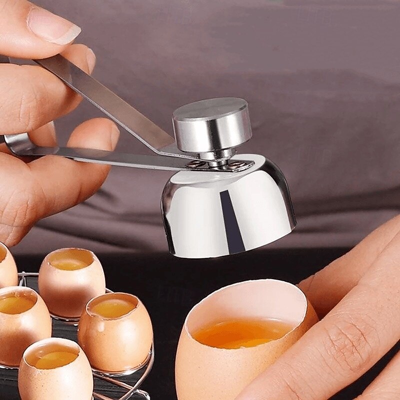 Stainless Steel Egg Shell Opener 304 Steel Tool for Opening Soft Boiled Eggs Century Eggs and Glutinous Rice Eggs Easy Eggshell Cutter for Home Kitchen Use