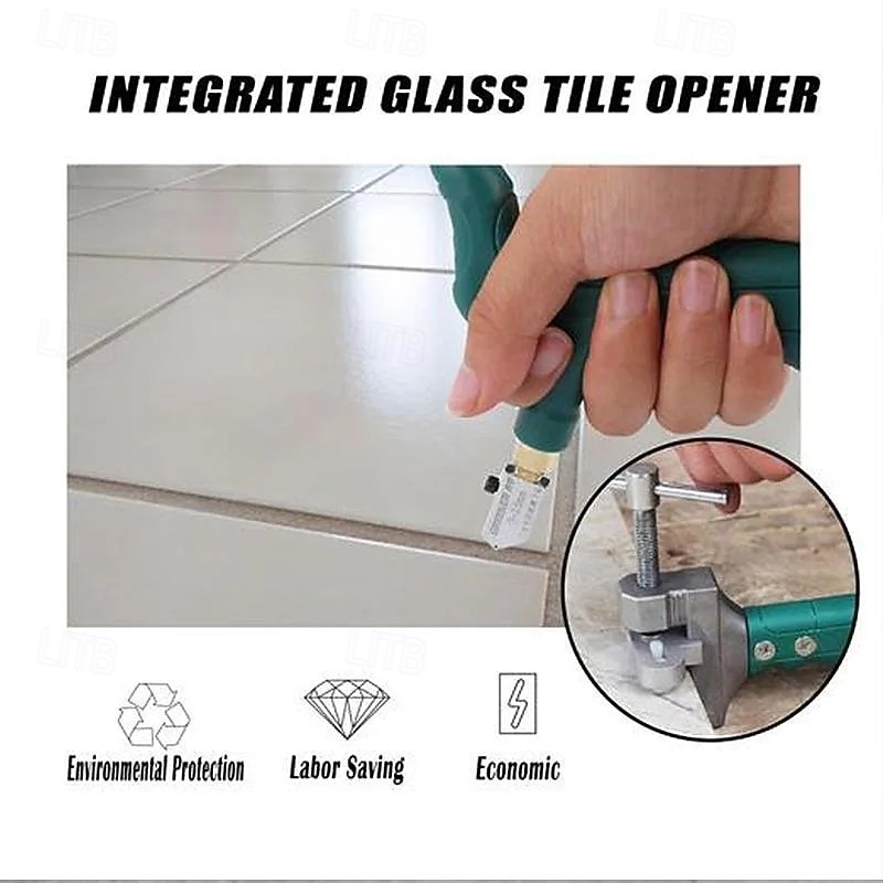 Glass Tile Cutter Tool Kit Handheld Diamond Glass Cutting Knife for Thick Glass Ceramic Tiles Portable Manual Tile Scorer DIY Craft Cutting Tool4