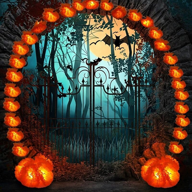 LED Halloween Decor Fairy String Lights 1.5/3M 10/20LEDs Carnation Flowers Home Garden Balcony Holiday Party Decoration