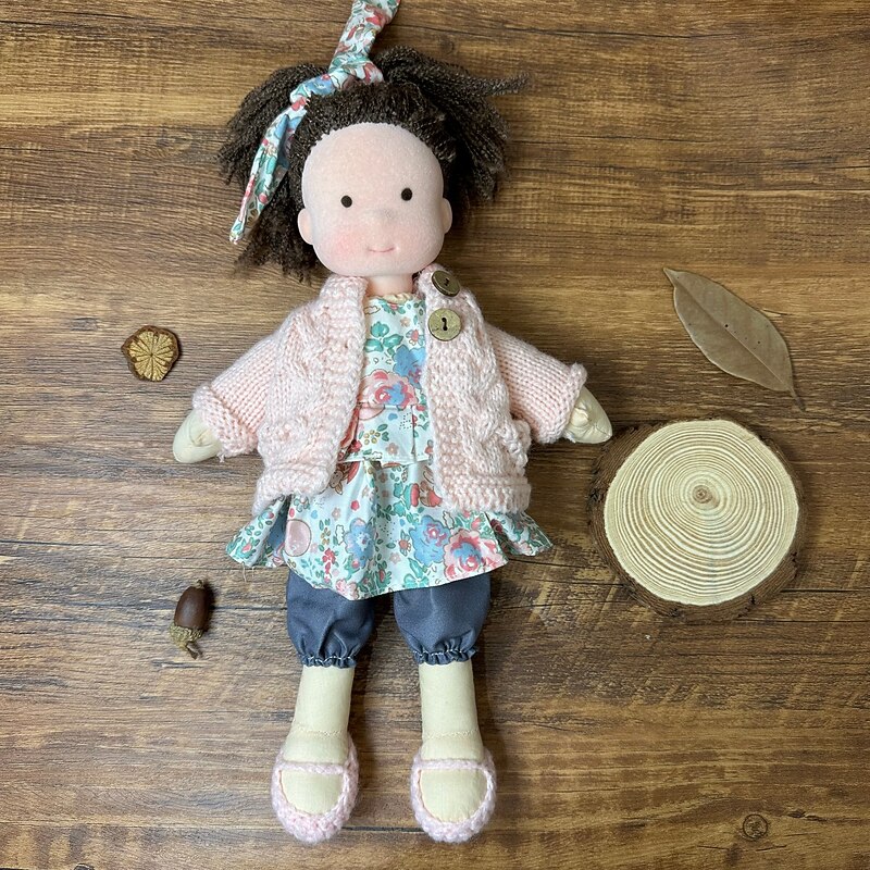 Cotton Body Waldorf Doll Doll Artist Handmade Mini Dress-Up Doll DIY Halloween Gift Box Packaging Blessing for Christmas Gifts2