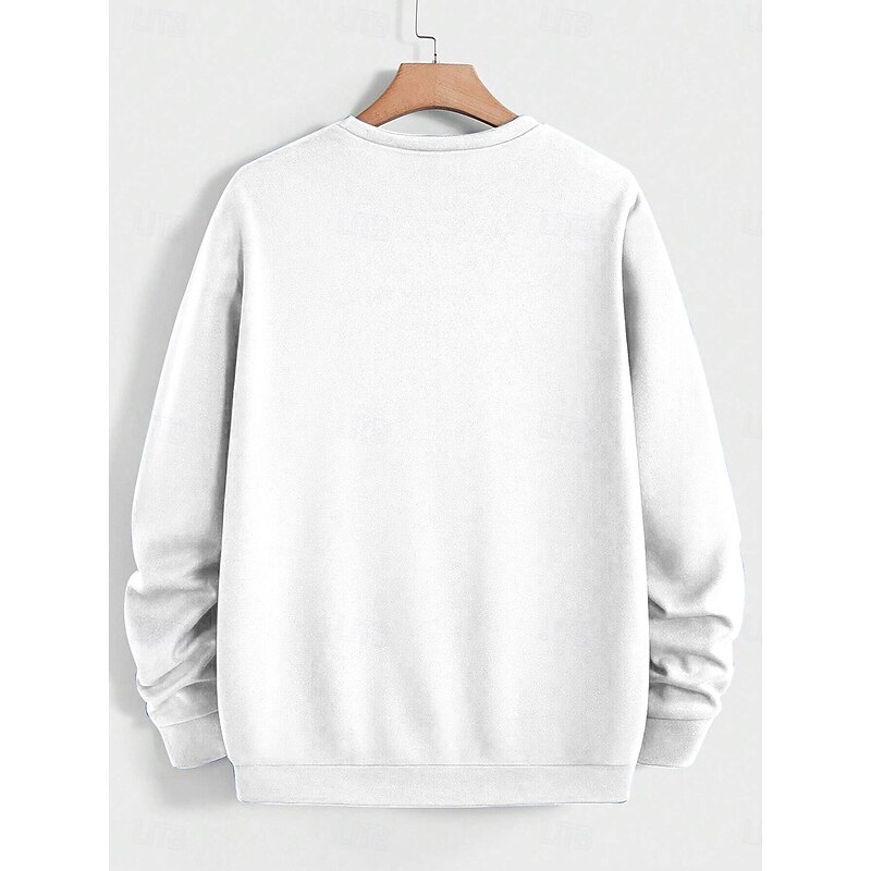 Women's Sweatshirts Graphic Animal Casual Long Sleeve Crew Neck Regular Tops Street Dailywear Casual Print White Khaki Dark Blue Beige Fall Winter2