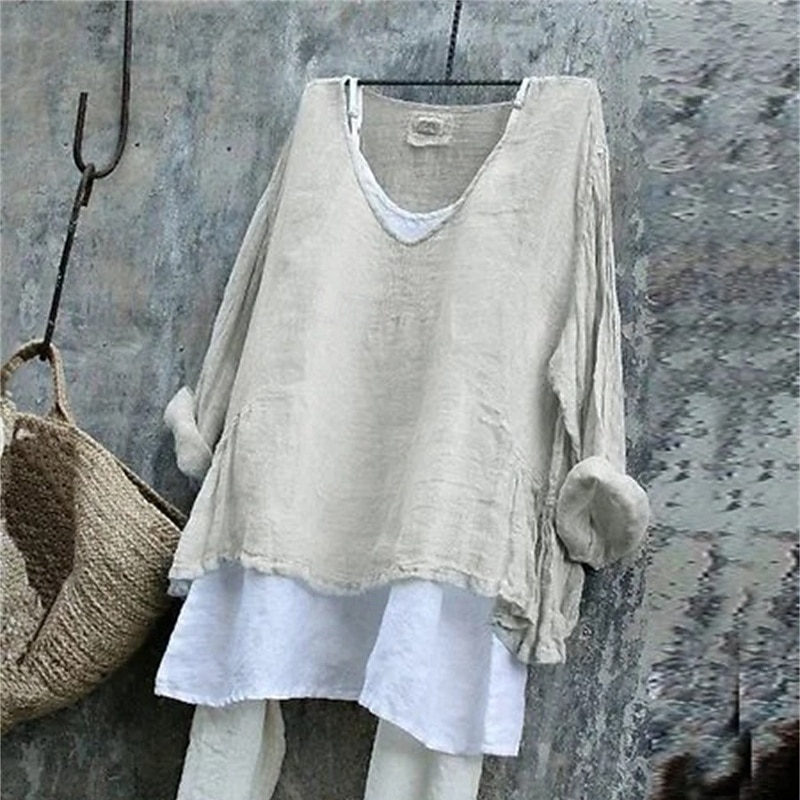 Women's T Shirt Tee Top Plain Fashion Modern Short Sleeve V Neck Regular Tops Daily Going out White Blue Gray Spring Fall