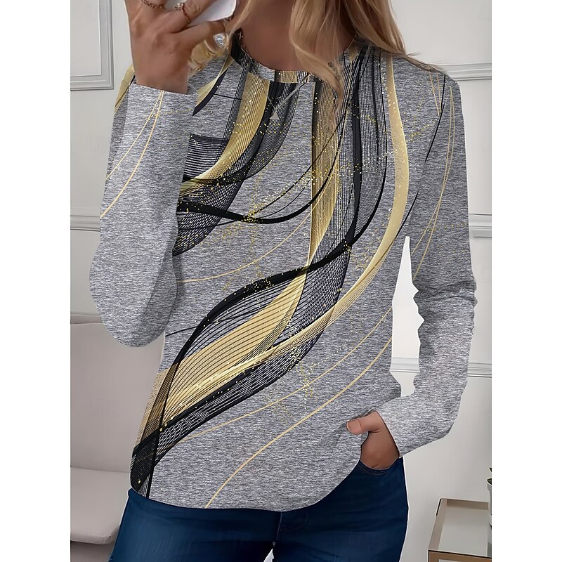 Women's Blouse Rose Floral Elegant Regular Tops Daily Print Pearl Spring Fall Prefall